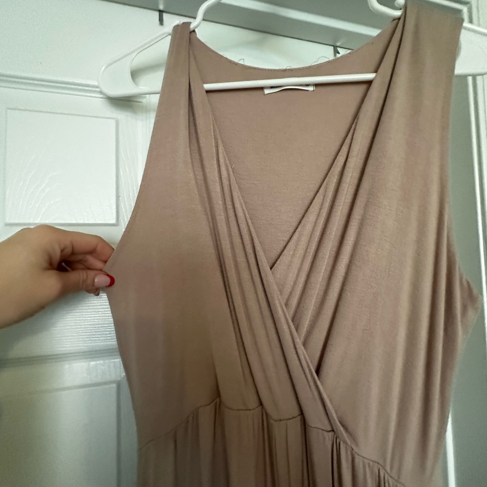 Elegant Tan Jumpsuit - Picture 2 of 5
